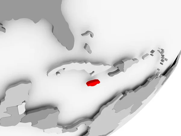 Εικονογράφηση Της Τζαμάικα Που Επισημαίνονται Κόκκινο Χρώμα Στο Γκρίζο Κόσμο — Φωτογραφία Αρχείου