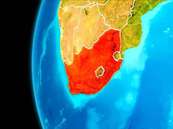 Afrika Selatan Seperti Yang Terlihat Dari Orbit Bumi Planet Bumi — Stok Foto