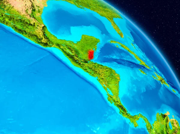 Tér Látképe Belize Pirossal Földön Illusztráció Kép Nasa Berendezett Elemei — Stock Fotó
