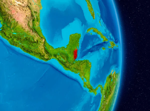 Kraju Belize Kolorze Czerwonym Planecie Ziemi Ilustracja Elementy Tego Obrazu — Zdjęcie stockowe
