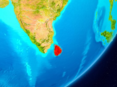 Gezegeni uzaydan görüldüğü gibi Türkiye Haritası. 3D çizim. Nasa tarafından döşenmiş bu görüntü unsurları.
