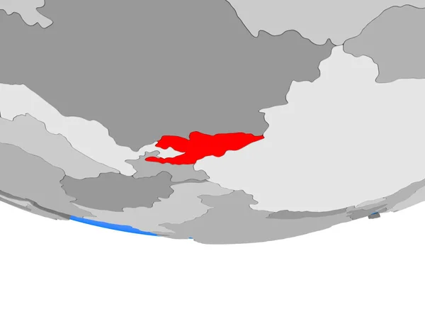 透明な海と政治の世界の モデルにキルギスタン イラストレーション — ストック写真