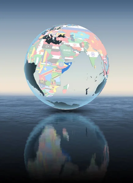 Somalia Political Globe Floating Water Illustration — Stock Photo, Image