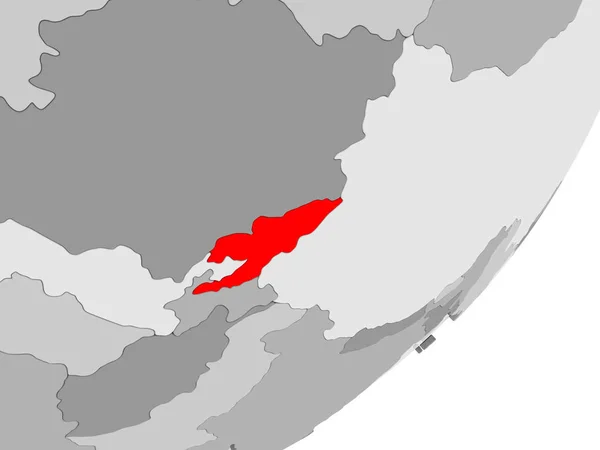 키르기스스탄 바다와 세계에 빨간색으로 표시의 일러스트 — 스톡 사진