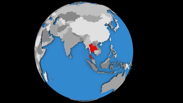 Tayland siyasi dünya üzerinde — Stok video