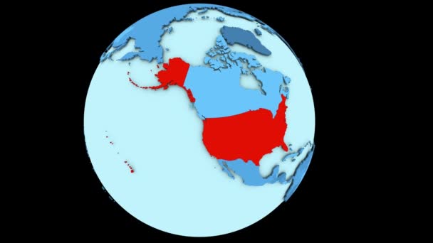 США на голубой планете — стоковое видео