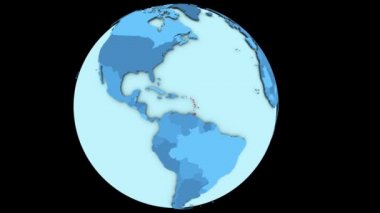 Caribbean mavi gezegen üzerinde