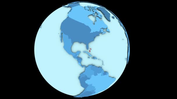Bahamalar mavi gezegen üzerinde — Stok video