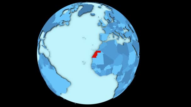 Saara Ocidental no planeta azul — Vídeo de Stock