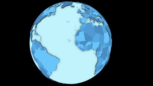 Gambia en el planeta azul — Vídeos de Stock