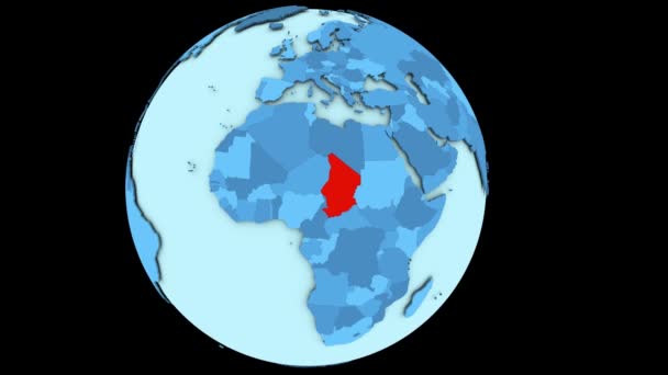 Tchad den blå planeten — Stockvideo