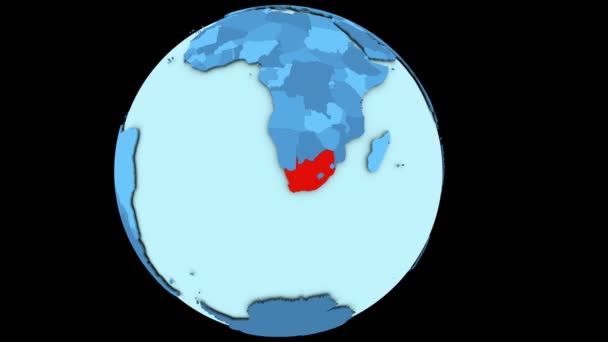 Южная Африка на голубой планете — стоковое видео