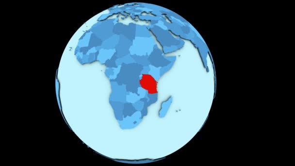 Tanzania na niebieskiej planety — Wideo stockowe