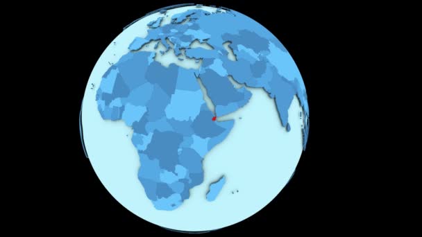 Dżibuti na niebieskiej planety — Wideo stockowe
