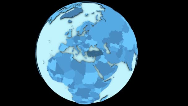 Turcja na niebieskiej planety — Wideo stockowe