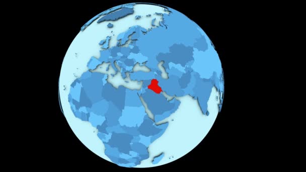 Irak en el planeta azul — Vídeo de stock