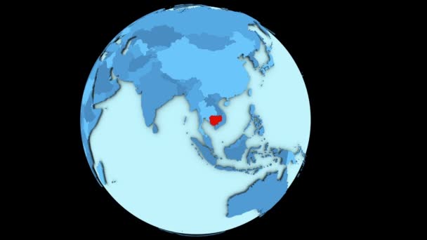 Cambodja op de blauwe planeet — Stockvideo