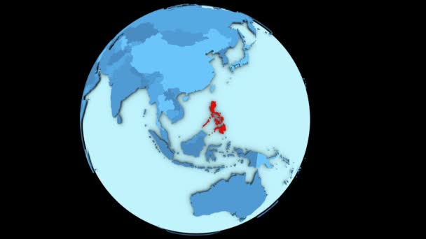 Filipijnen op de blauwe planeet — Stockvideo