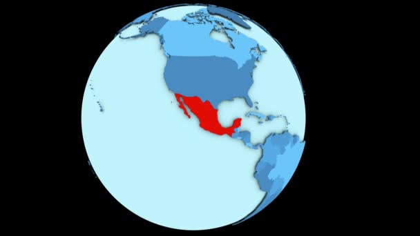 México en el planeta azul — Vídeos de Stock