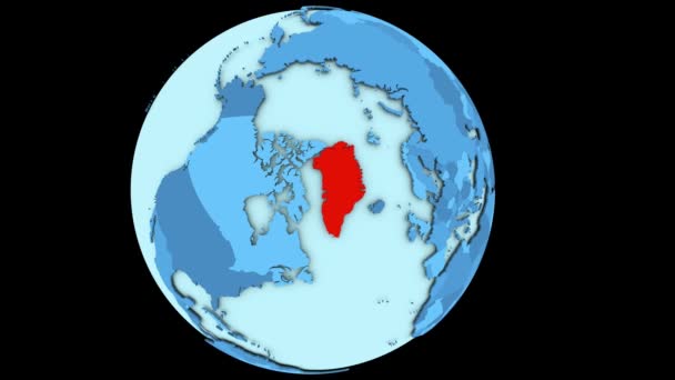 Гренландия на голубой планете — стоковое видео