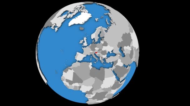 Zoom sur la Slovénie sur le monde politique — Video