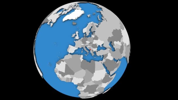 Aproximando-se do Montenegro no mundo político — Vídeo de Stock