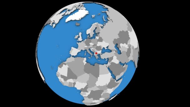 Acercamiento a Macedonia en el mundo político — Vídeos de Stock