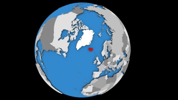 Acercándonos a Islandia en el mundo político — Vídeo de stock