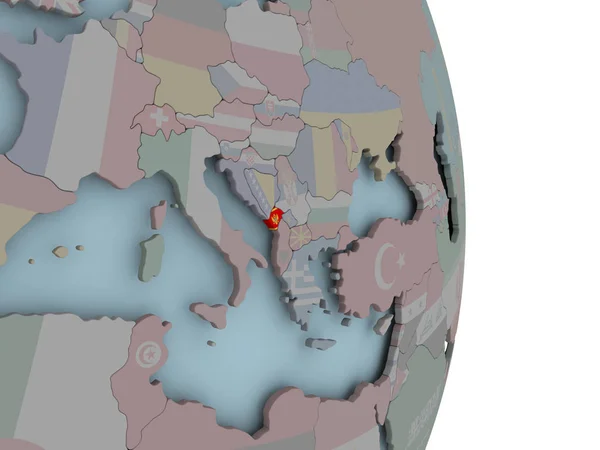 세계에 국기와 몬테네그로입니다 일러스트 — 스톡 사진