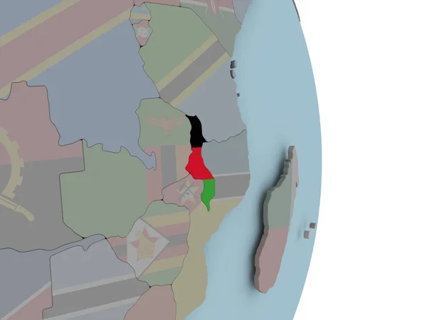 세계에 국기와 말라위입니다 일러스트 — 스톡 사진