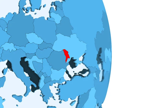 빨간색으로 보이는 테두리와 바다와 간단한 세계에 몰도바 일러스트 — 스톡 사진