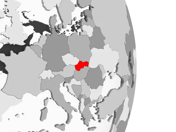 슬로바키아 바다와 세계에 빨간색으로 됩니다 일러스트 — 스톡 사진