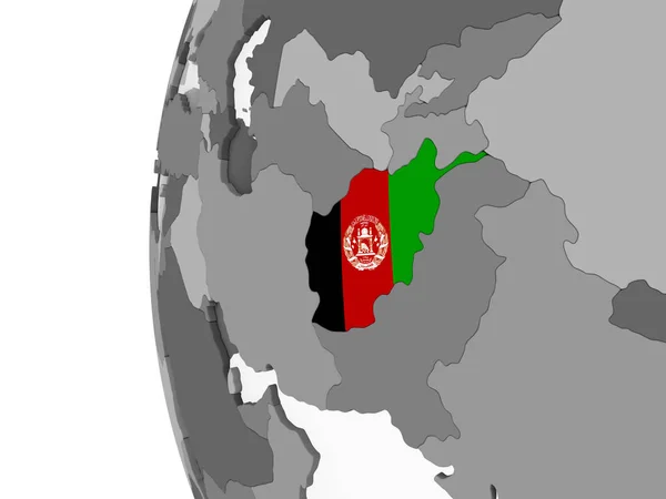 플래그로 세계에 아프가니스탄입니다 일러스트 — 스톡 사진