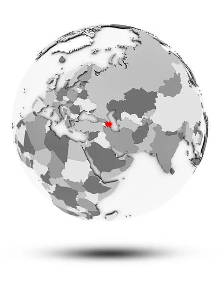 Azerbaijan Simple Gray Globe Shadow Isolated White Background Illustration — Stock Photo, Image
