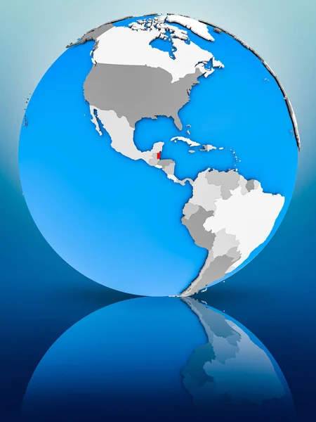 Belize Globe Reflecting Surface Illustration — Stock Photo, Image