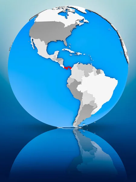 Panama Globe Reflektera Över Ytan Illustration — Stockfoto