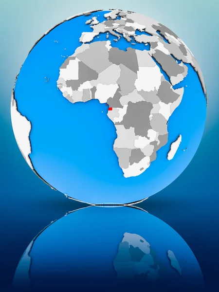 Equatorial Guinea Globe Reflecting Surface Illustration — Stock Photo, Image