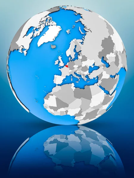Belgium Globe Reflecting Surface Illustration — Stock Photo, Image