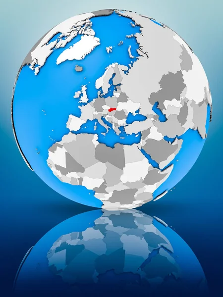 Slovakia Globe Reflecting Surface Illustration — Stock Photo, Image