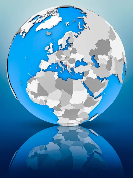 Montenegro Globe Reflecting Surface Illustration — Stock Photo, Image