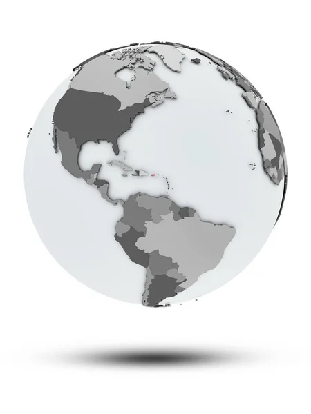 Пуерто Ріко Прапором Всьому Світу Тінню Ізольовані Білому Тлі Ілюстрація — стокове фото