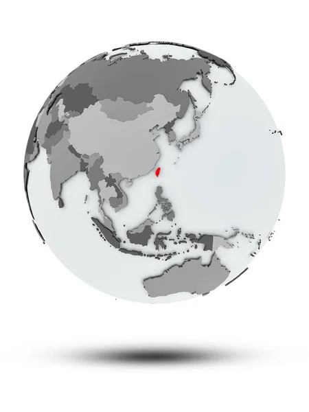 白い背景で隔離の影で 世界のフラグを持つ台湾 イラストレーション — ストック写真