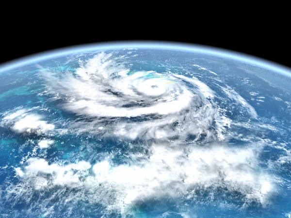 2018年8月 中央太平洋的飓风车道接近夏威夷 Nasa 提供的这个图像的元素 — 图库照片