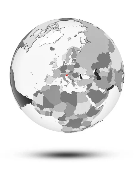 Slovenia Globe Translucent Oceans Isolated White Background Illustration — Stock Photo, Image