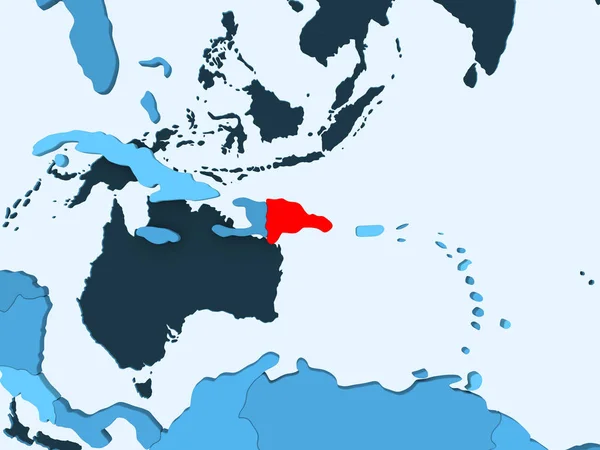 Δομινικανή Δημοκρατία Στο Κόκκινο Μπλε Πολιτικό Χάρτη Διαφανή Ωκεανούς Απεικόνιση — Φωτογραφία Αρχείου