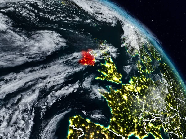 Irsko Vesmíru Noci Hranice Viditelné Země Obrázek Prvky Tohoto Obrázku — Stock fotografie