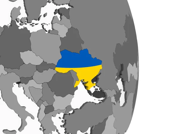플래그로 세계에 우크라이나입니다 일러스트 — 스톡 사진