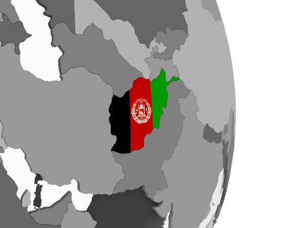 플래그로 세계에 아프가니스탄입니다 일러스트 — 스톡 사진