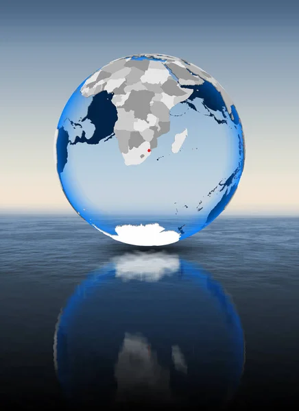 Swaziland Red Globe Floating Water Illustration — Stock Photo, Image