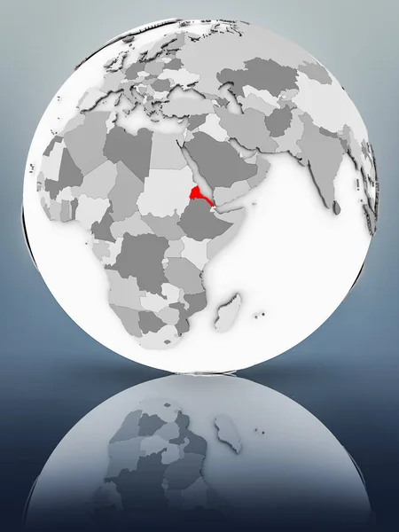 Еритрея Простий Сірий Глобусом Блискучі Поверхні Ілюстрація — стокове фото
